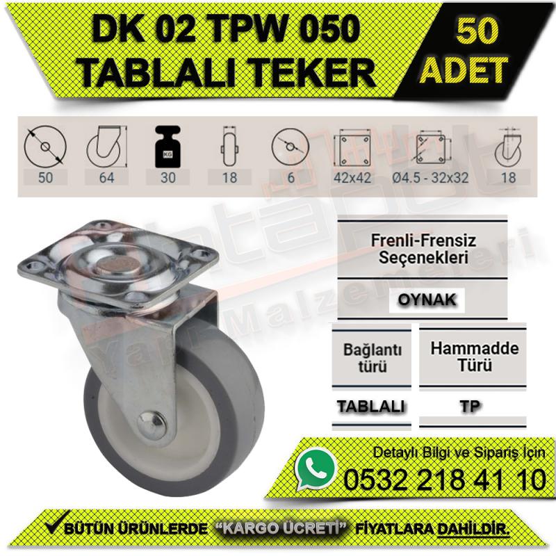 DK 02 TPW 050 TABLALI BEYAZ TEKER (50 ADET)